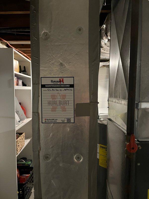 Completed Family Rewards Program air conditioning tune-up and maintenance visit. Replaced air filter and performed comprehensive system inspection, finding all indoor components clean and within manufacturer specifications. Outdoor unit required thorough cleaning; all electrical connections and components tested and verified operational. System operated successfully during 15-minute test run with temperature differential exceeding 20 degrees, confirming proper cooling performance.