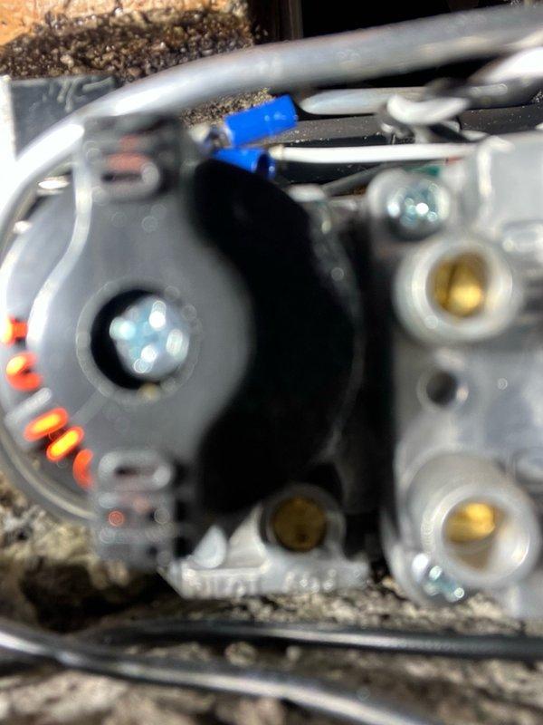 Responded to air handler fan relay malfunction where the blower motor continued running after the thermostat call ended. Replaced the defective fan relay and transformer relay to restore proper system operation. Cycled the equipment through fan-only mode and cooling mode to verify the blower motor now responds correctly to thermostat commands. System tested and confirmed operating within normal parameters.

Additionally addressed fireplace insert issue where pilot flame was oversized, causing high-limit safety shutoff. Adjusted pilot flame to manufacturer specifications and verified proper burner operation without nuisance tripping.