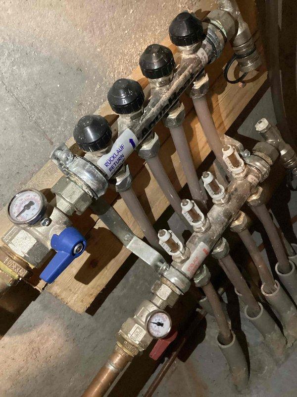 Performed comprehensive inspection of in-floor radiant heating system for real estate transaction. Evaluated manifold distribution system, pressure gauges, zone valves, and all associated piping and controls, confirming proper operation of all components. System found to be in good working order with no deficiencies noted at this time.