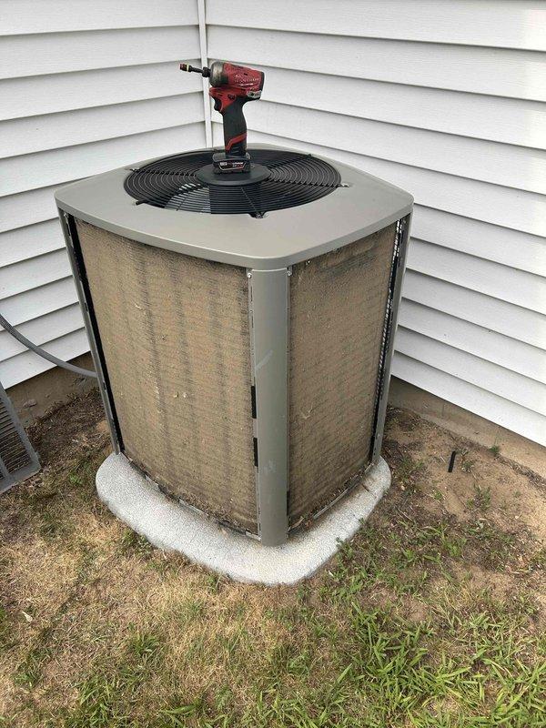 Completed annual AC tune-up on 3-year-old Lennox system as part of maintenance agreement. Performed comprehensive inspection of outdoor condenser unit and indoor air handler, cleaned components, and verified all equipment operating within normal parameters. Resolved thermostat connectivity issue by migrating customer from discontinued Lennox S30 app to updated S40 app platform, restoring full remote control functionality.