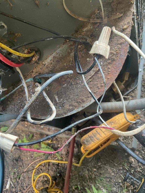 Completed annual cooling maintenance visit on two air conditioning systems as part of preventative maintenance agreement. Performed comprehensive tune-up procedures on both units. Observed R22 compressor showing early signs of wear but currently operational; customer informed and plans replacement in fall season. Noted evidence of rodent activity with visible wire chewing damage in electrical junction box. Documented corroded electrical connections and deteriorated wiring conditions requiring attention. Customer will schedule fall furnace maintenance visit at which time system replacement can be coordinated.