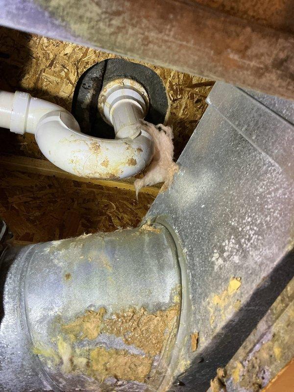 Responded to service call for leaking outdoor spigot and multiple plumbing issues. Upon arrival, identified failed hose bibb requiring replacement, leaking shower strainer seal, and defective check valve on sump pump line. Replaced deteriorated outdoor hose bibb with new unit to eliminate exterior leak. Installed new check valve on sump discharge line to prevent backflow. Replaced worn seal on shower strainer to stop water intrusion. All components tested and verified leak-free upon completion.