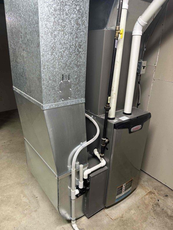 Completed comprehensive seasonal tuneup on 3-year-old Lennox HVAC system including both air conditioning condenser unit and furnace with air handler. Performed full inspection, cleaning, and testing of all components per manufacturer specifications. System operating efficiently with no issues identified during service visit.