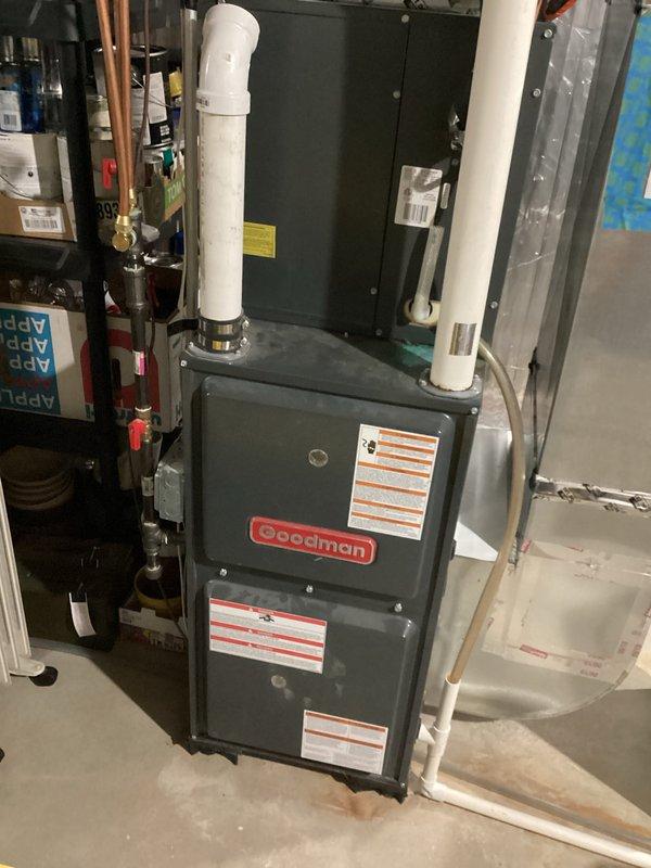 Completed comprehensive air conditioning tune-up and inspection on 2011 Goodman HVAC system. Performed standard maintenance procedures including system diagnostics, component inspection, and operational testing. All equipment verified to be functioning properly with no deficiencies noted.