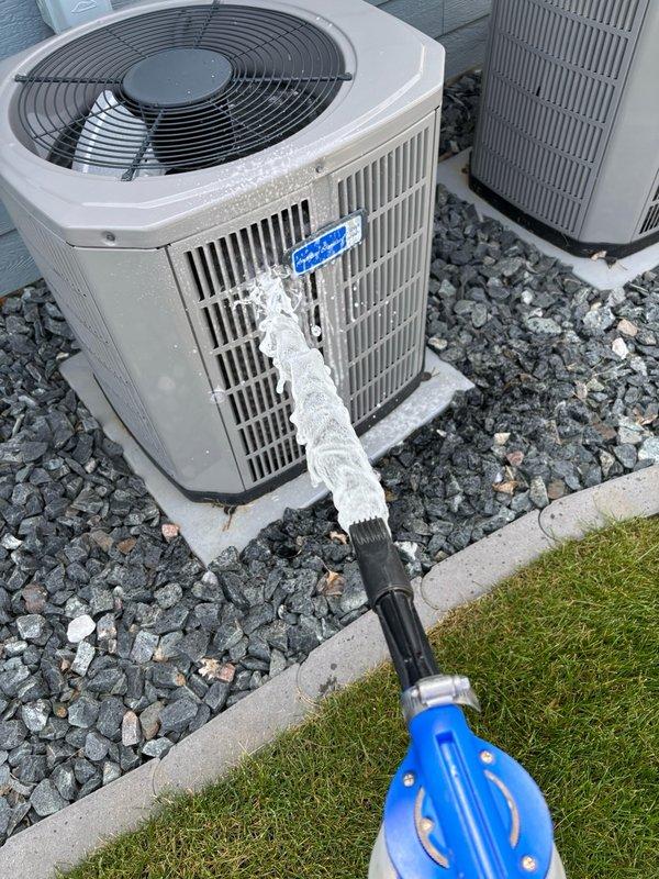 Performed comprehensive HVAC maintenance agreement service on both air conditioning and furnace systems at a newly constructed 2024 residence. Conducted exterior AC condenser inspection and cleaning, verified refrigerant charge levels within manufacturer specifications, and tested all cooling system components for proper operation. Connected 100-foot hose to irrigation system water source in mechanical closet for condensate drain testing. Performed furnace operational test and visual inspection of all heating components, burners, and safety controls. All equipment functioning properly with no deficiencies noted. Recommended follow-up furnace inspection during heating season for comprehensive cold-weather performance verification.