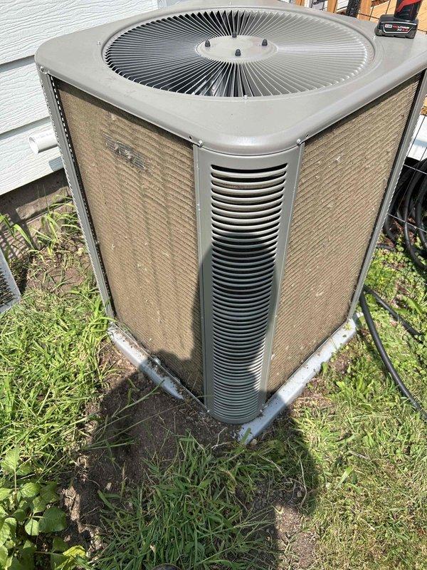 Completed comprehensive tune-up maintenance on both air conditioning and furnace systems per scheduled maintenance agreement. Performed full system inspection, cleaned components, and verified operational parameters on outdoor condenser unit and indoor heating equipment. Identified improperly configured filter rack requiring replacement and arranged for service advisor to provide quote for new filter rack installation to ensure proper air filtration and system efficiency.