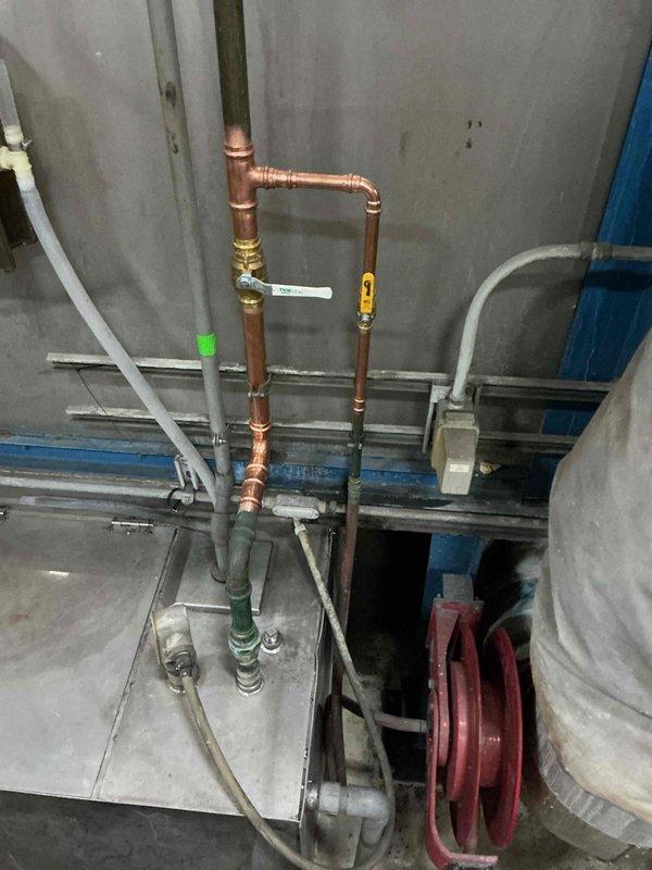 Replaced 1 1/2 inch ball valve on cooling tower supply line in mechanical room. Supplied and installed two ball valves on copper piping system, tested all connections for proper operation and leaks, and cleaned work area upon completion. All replaced components are covered under a 1-year parts and labor warranty.