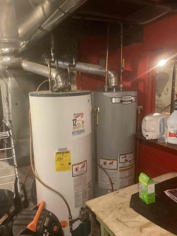 Performed routine HVAC maintenance and safety inspection on a 15-year-old Aire-Flo furnace system at a duplex rental property to comply with municipal safety requirements. Conducted comprehensive safety checks of all system components, including heat exchanger inspection with photographic documentation submitted for secondary review, which confirmed no cracks or structural defects present. System found to be operating properly with no issues identified; unit cleared for continued safe operation.