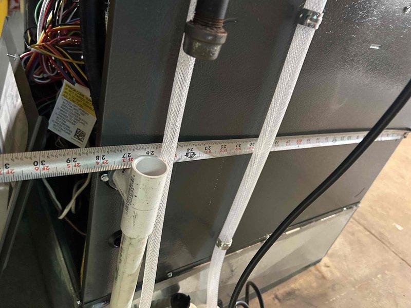 Responded to callback for recently installed furnace and AC system with inadequate cooling performance. Upon inspection, identified insufficient airflow through the system as the primary issue. Documented internal components and measurements, confirming installation deficiencies requiring correction by installation crew to restore proper system operation and achieve manufacturer specifications.