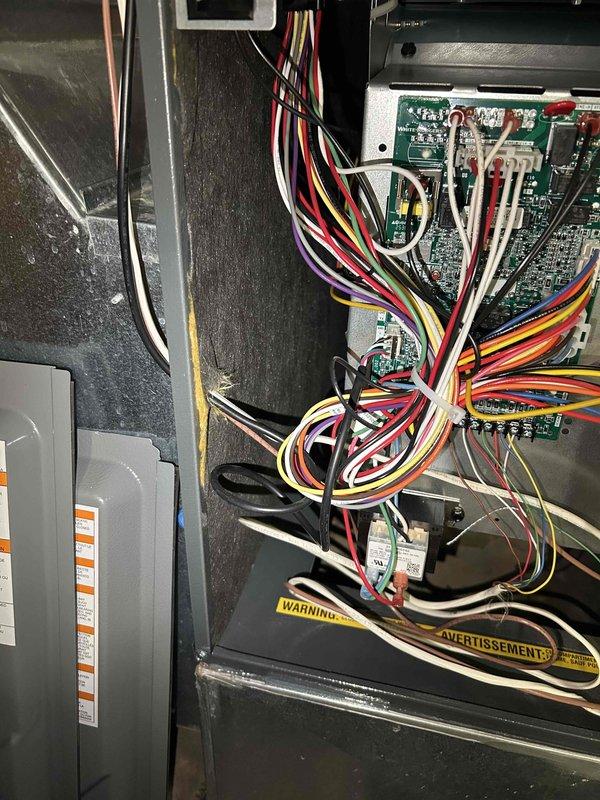 Responded to callback for recently installed furnace and AC system with inadequate cooling performance. Upon inspection, identified insufficient airflow through the system as the primary issue. Documented internal components and measurements, confirming installation deficiencies requiring correction by installation crew to restore proper system operation and achieve manufacturer specifications.