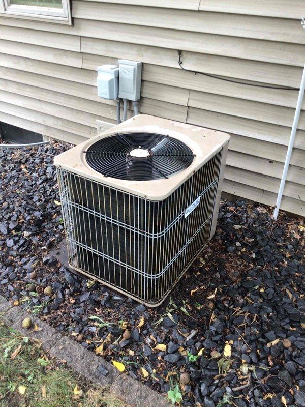Completed annual cooling maintenance and tune-up on residential air conditioning system. Performed comprehensive inspection and testing of approximately 30-year-old outdoor condenser unit, which is currently operational but nearing end of service life. All components functioning within acceptable parameters given age of equipment. Recommended unit replacement in near future due to advanced age and potential reliability concerns. System operating at maximum capacity for its condition. Documentation completed with photographic records of outdoor condenser unit and associated mechanical components.