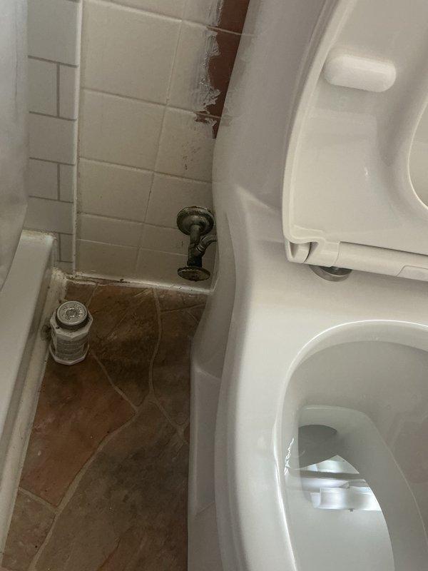 Removed and replaced existing broken toilet with customer-supplied unit. The property had only one toilet in service, requiring prompt replacement to restore functionality. Disconnected water supply line, unbolted and removed damaged fixture from floor flange, and cleaned mounting surface. Installed new wax ring seal, positioned customer-provided toilet onto flange, secured with closet bolts, and reconnected water supply. Tested for proper operation and verified no leaks at supply connection or base seal.