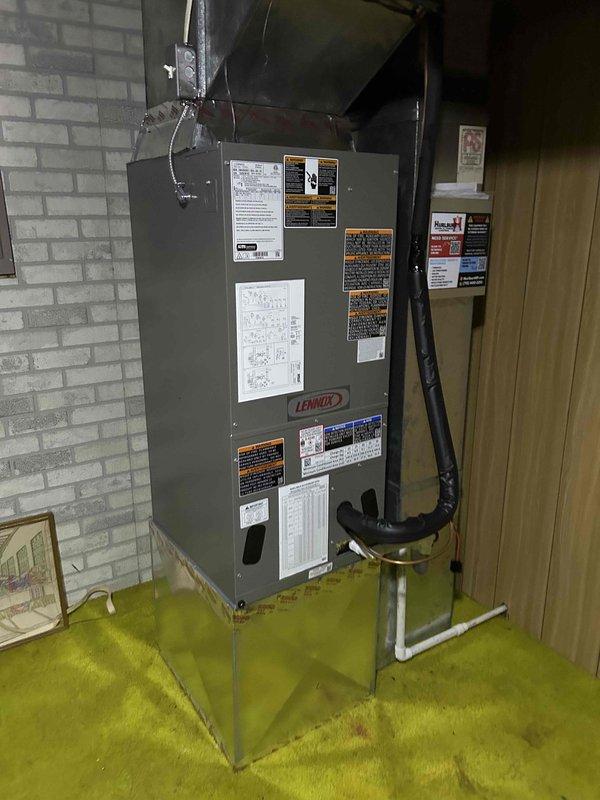 Responded to service call for blower motor running continuously on 1-year-old Lennox AC system. Upon inspection, determined thermostat fan setting was configured to "ON" position rather than "AUTO" mode. Adjusted thermostat setting to AUTO to resolve continuous blower operation and provided homeowner instruction on proper thermostat operation. Additionally noted customer concerns regarding non-functional baseboard heaters in living room and bathroom; coordinated electrician follow-up for separate electrical issue as this falls outside HVAC scope of work.
