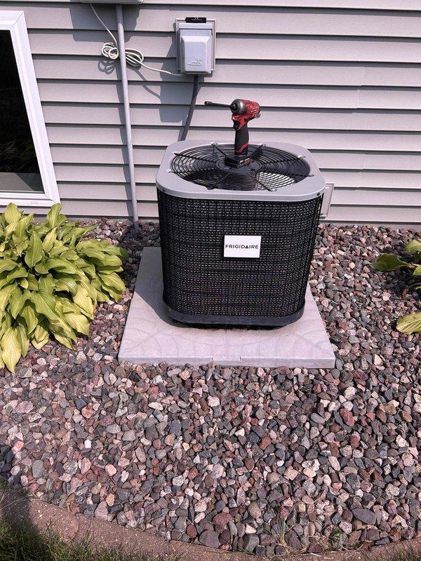 Completed scheduled cooling system tune-up and preventive maintenance on 7-year-old Nordyne system per Family Rewards Club agreement. Performed comprehensive inspection of outdoor Frigidaire-branded condenser unit and indoor furnace system. Conducted standard maintenance procedures including refrigerant level verification, electrical connection inspection, condenser coil cleaning, and airflow assessment. All components operating within normal parameters with no deficiencies noted. System tested and confirmed ready for cooling season operation.