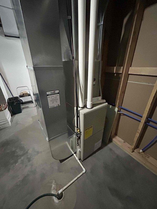 Completed scheduled cooling system tune-up and preventive maintenance on 7-year-old Nordyne system per Family Rewards Club agreement. Performed comprehensive inspection of outdoor Frigidaire-branded condenser unit and indoor furnace system. Conducted standard maintenance procedures including refrigerant level verification, electrical connection inspection, condenser coil cleaning, and airflow assessment. All components operating within normal parameters with no deficiencies noted. System tested and confirmed ready for cooling season operation.