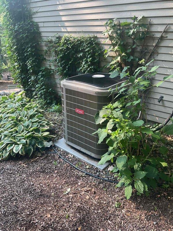Completed annual cooling maintenance on 13-year-old Bryant air conditioning system. Performed comprehensive AC tune-up including system inspection, performance testing, and measurement of supply air temperature at ductwork. Identified and replaced dirty air filter with new filter. All system components operating within normal parameters with no issues found. Recommended monthly filter replacement schedule for optimal system performance.