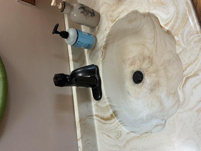 Responded to callback for previously installed lavatory faucet that sustained damage. Upon inspection, confirmed visible chip in faucet finish. Documented damaged fixture with photographs and completed parts order form to process warranty replacement. Customer notified that replacement faucet will be installed upon receipt of new unit.