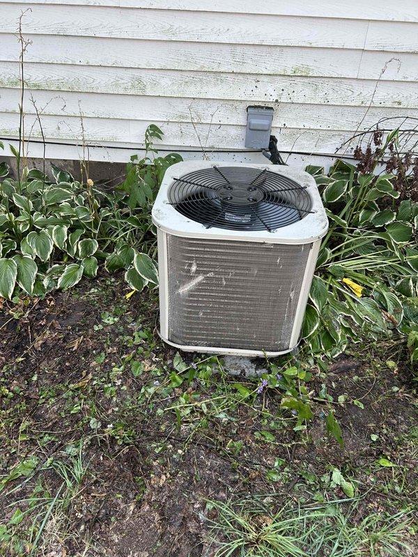 Completed comprehensive preventive maintenance tune-up on 20-year-old front residential air conditioning system. Performed full system inspection including condenser unit examination, coil cleaning assessment, electrical connection verification, and refrigerant line inspection. Unit operational upon completion with all components functioning within normal parameters.