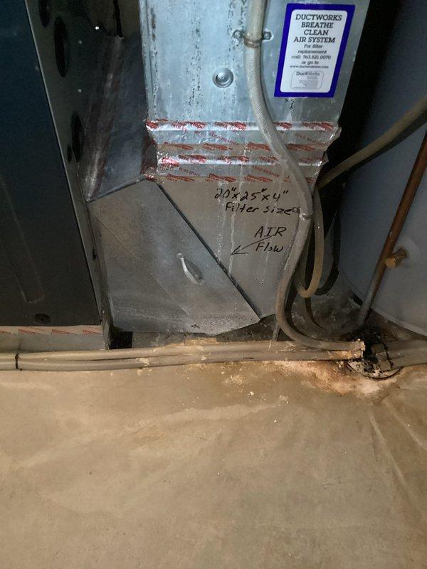 Completed annual AC tune-up and maintenance inspection on residential HVAC system as part of preventative maintenance agreement. Performed comprehensive system evaluation, verified proper operation of all components, and documented equipment specifications including 20x25x4 filter size and airflow direction. No deficiencies identified; unit operating within normal parameters.