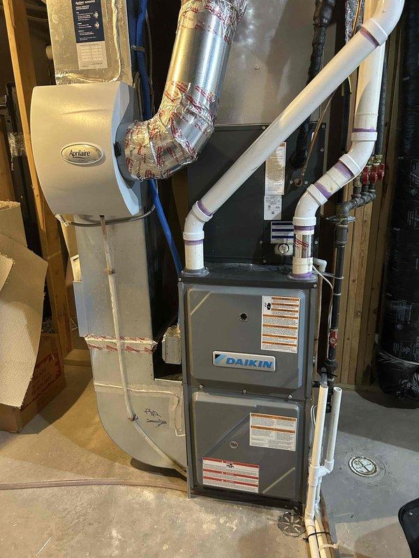 Completed scheduled preventive maintenance on both air conditioning and furnace systems per Family Rewards membership agreement. Performed comprehensive tune-up procedures on Daikin furnace and outdoor AC unit with no issues or concerns reported by customer. All systems inspected, tested, and operating within normal parameters upon completion.