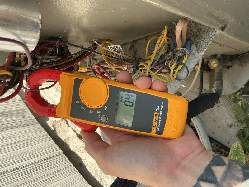 Completed annual cooling maintenance on one AC system and one dehumidifier per preventative maintenance agreement. Inspected and verified proper operation of condensation pump, air filter, and blower motor on indoor unit. Removed wasp nest from outdoor condenser unit and thoroughly rinsed condenser coils. Tested capacitor, contactor, and verified refrigerant charge levels within manufacturer specifications using digital multimeter and temperature diagnostics. All components operating within normal parameters with no deficiencies noted. System cleared for continued operation through remainder of cooling season.