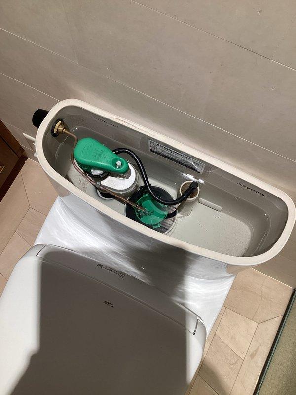 Responded to service call regarding intermittent odor emanating from toilet. Upon arrival, no odor was detected during inspection. Conducted thorough examination of toilet bowl, tank components, and flush mechanism. Inspected TOTO toilet including flapper valve, fill valve assembly, and wax ring seal for potential issues. Advised customer to treat with vinegar and baking soda solution as initial remedy to address potential biofilm buildup in trap or drain line. Provided option for complete toilet removal and jet cleaning of drain line if odor persists.