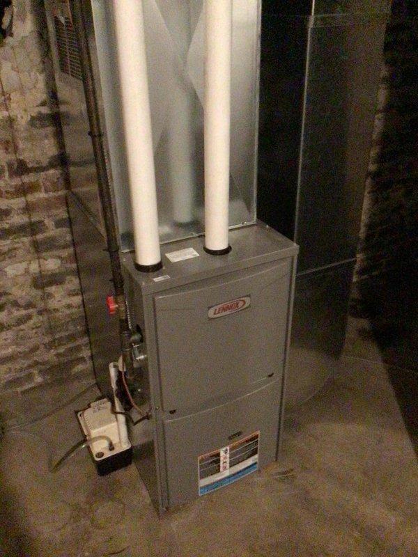 Replaced defective high limit safety switch on Lennox furnace under manufacturer part warranty. Installed new high limit switch, verified all electrical connections, and performed operational testing to confirm proper system function. Unit is operating within normal parameters.