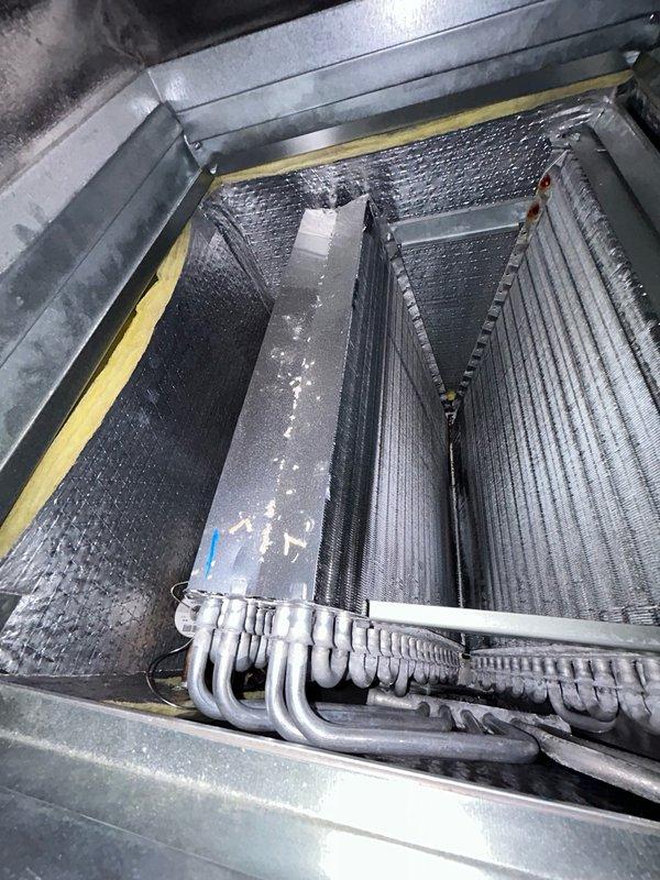 Completed annual cooling maintenance on residential air conditioning system. Performed comprehensive inspection including thermostat operation, filter condition, blower assembly, outdoor coil, electrical components, contactor, capacitor, and condensate drain. Verified refrigerant performance and temperature split across evaporator coils. Changed air filters and confirmed all readings within normal operating range. System operating properly with no mechanical defects or safety concerns identified at time of service.