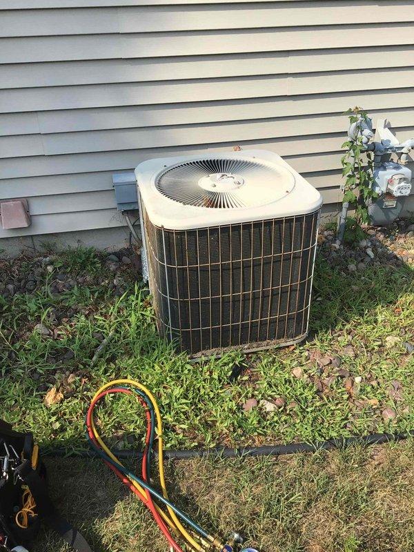 Responded to no cooling complaint on a 1997 residential air conditioning system. Upon arrival, found unit operating with low refrigerant charge and evaporator coil icing. Performed system diagnostics and pressure testing to assess condition. Due to the age of the equipment (26+ years old) and the extent of refrigerant loss, provided customer with repair versus replacement options. Coordinated customer with sales advisor for equipment replacement consultation and scheduled follow-up appointment.