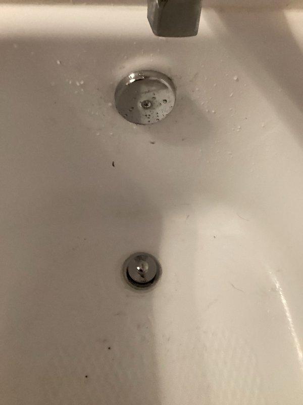 Completed tub drain assembly replacement to address failing drainage system. Removed existing drain components and installed new chrome drain cover and overflow assembly. Tested system for proper water flow and verified all seals to prevent future leaks.
