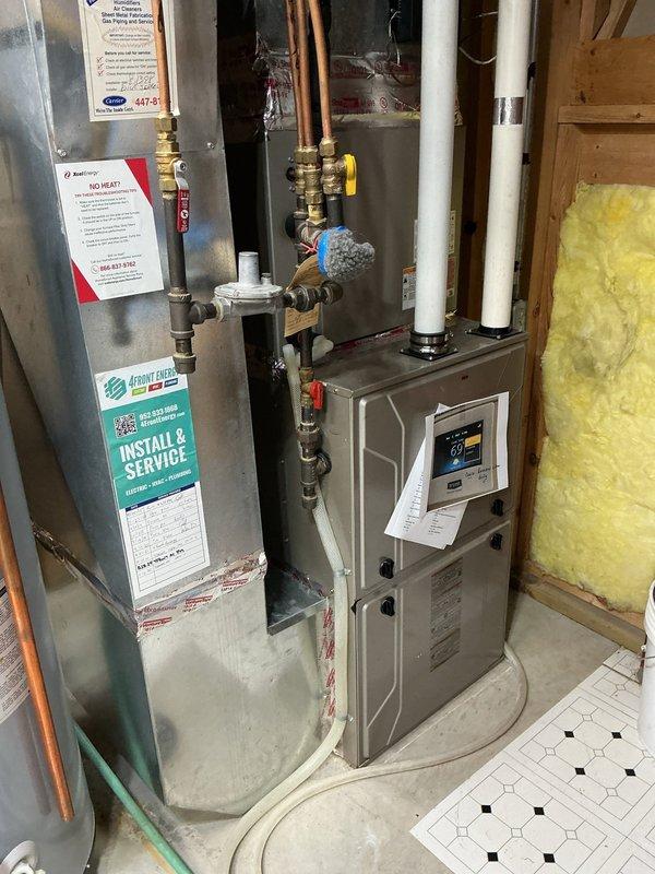 Responded to a clogged kitchen sink drain where the homeowner had already removed and cleaned the P-trap but the blockage persisted further down the line. Upon inspection, diagnosed the kitchen drain line as blocked with sludge and grease buildup requiring mechanical cabling. Cabled the kitchen sink drain line multiple times until the obstruction cleared, removing substantial grease accumulation from the pipe. Reassembled all drain components, tested the system for proper drainage and operation, and confirmed no leaks were present. Conducted biannual plumbing inspection of water heater, water softener, sump pump, laundry hoses, and performed leak detection throughout the home; all plumbing systems found to be in good operating condition with no additional issues identified.