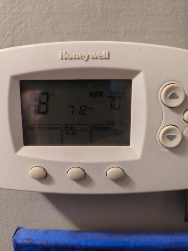 Responded to no cooling complaint on R-22 system over 10 years old. Initially found failed compressor run capacitor rated 30 µF measuring 0 µF and replaced with new capacitor to restore system operation. Upon startup, performed complete refrigeration circuit analysis which revealed critically low refrigerant charge. Recorded suction pressure at 52.3 psig with evaporator saturation temperature of 27.5°F and superheat of 49°F, liquid line pressure at 246.7 psig with condensing saturation of 116.1°F, liquid line temperature of 114.8°F, and subcooling of 1.3°F at 82°F outdoor ambient temperature. These readings indicated starved evaporator condition consistent with significant refrigerant loss and probable system leak. Verified off-cycle equalized pressure at 138 psig after 12-hour shutdown with 78°F ambient, confirming normal static pressure for R-22 but not confirming adequate system charge. Due to unavailability of R-22 refrigerant on service vehicle and severity of undercharge indicati