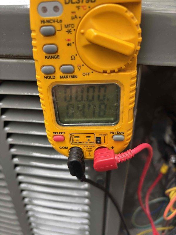Completed annual cooling preventative maintenance on one air conditioning system utilizing 410A refrigerant with outside ambient temperature at 81 degrees. Performed comprehensive inspection of indoor air handler including thermostat operation, air filter condition, condensate drain, blower motor, electrical wiring, and all components with satisfactory results. Verified proper temperature split across evaporator coil. Inspected outdoor condensing unit including condenser coil cleanliness, capacitor condition, and measured amperage draw on compressor motor, fan motor, and contactor with all readings within manufacturer specifications. Verified proper refrigerant charge and system pressures. All systems operating normally with no deficiencies noted at time of service completion.