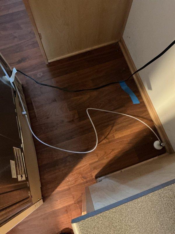 Responded to emergency call for burst PEX ice maker line that caused water damage to basement ceiling. Removed damaged ceiling materials to access failed line, then replaced entire ice maker supply line with new copper piping for improved durability and longevity. Additionally, installed new toilet fixture and replaced faulty trap on basement lavatory sink to resolve drainage issues.