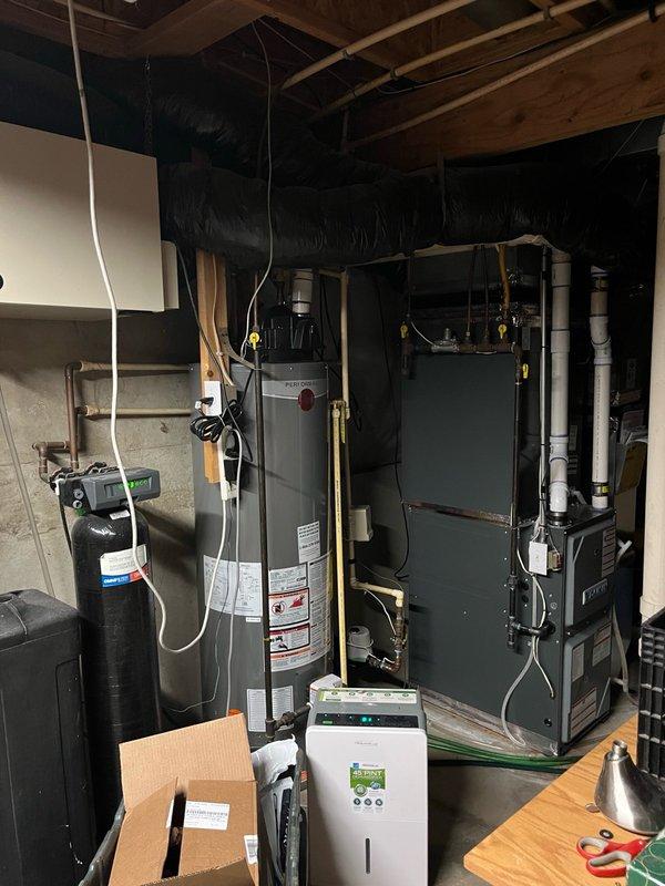 Replaced defective inducer motor on residential furnace under warranty. Removed old motor assembly, installed new unit, verified all electrical connections, and tested system operation. Furnace cycled properly with inducer functioning correctly and all safety controls operating as designed.