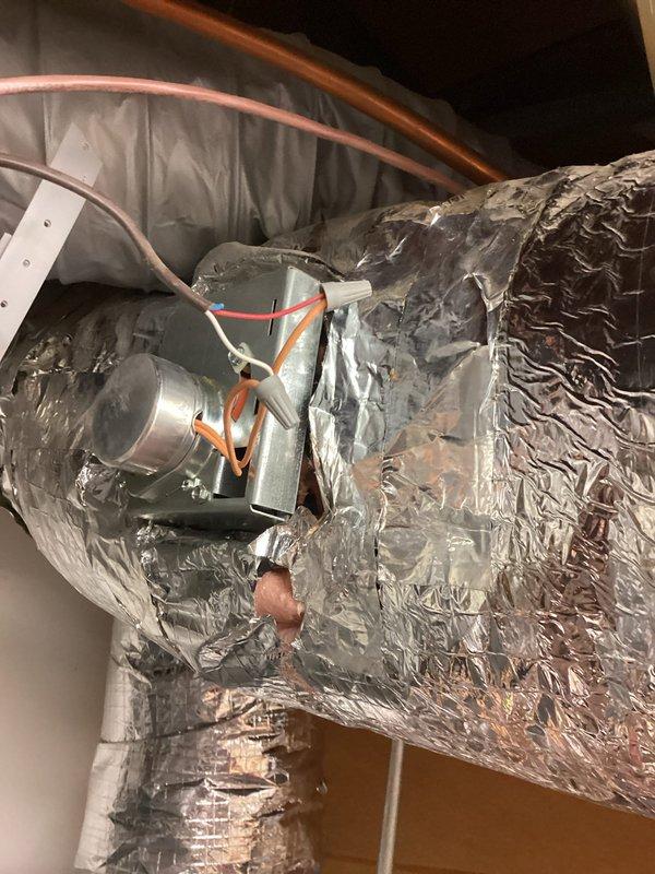 Responded to install callback for compressor and airflow issues. Diagnosed multiple system configuration problems including incorrect Unico fan speed and size settings, refrigerant overcharge, improperly sized TXV, and failed basement zone damper. Consulted with Unico technical support to properly configure fan speeds and system size parameters. Recovered approximately 4 pounds of excess refrigerant to achieve proper system charge. Replaced defective basement zone damper to restore proper airflow distribution. Adjusted TXV settings to establish acceptable superheat levels, as valve appeared undersized for system tonnage and was restricting refrigerant flow. System tested and verified operational with improved airflow and compressor performance.