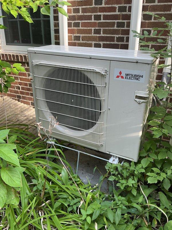 Completed annual maintenance visit on Mitsubishi Electric mini split system with three indoor head units and one outdoor condenser unit. Performed comprehensive tune-up and inspection of all components, confirming proper cooling operation across all zones. Identified significant dirt accumulation on all three blower wheels, with the bedroom unit experiencing the most severe buildup resulting in reduced airflow capacity. Provided cleaning recommendations to restore optimal system performance and efficiency.