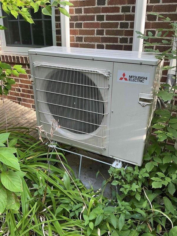 Completed annual maintenance visit on Mitsubishi Electric mini split system with three indoor head units and one outdoor condenser unit. Performed comprehensive tune-up and inspection of all components, confirming proper cooling operation across all zones. Identified significant dirt accumulation on all three blower wheels, with the bedroom unit experiencing the most severe buildup resulting in reduced airflow capacity. Provided cleaning recommendations to restore optimal system performance and efficiency.