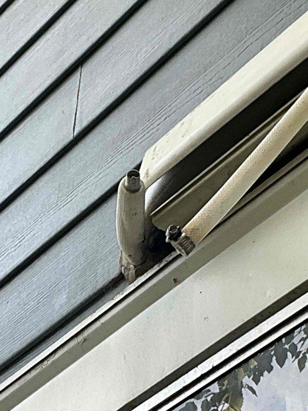 Responded to service call for leaking mini-split condensate drain line. Upon inspection, identified failed connection at drain line causing water leakage. Replaced defective condensate drain line assembly on indoor wall-mounted air handler unit. Secured all connections, applied proper insulation to prevent future condensation issues, and performed operational test to verify proper drainage and system function. Unit tested successfully with no leaks detected.