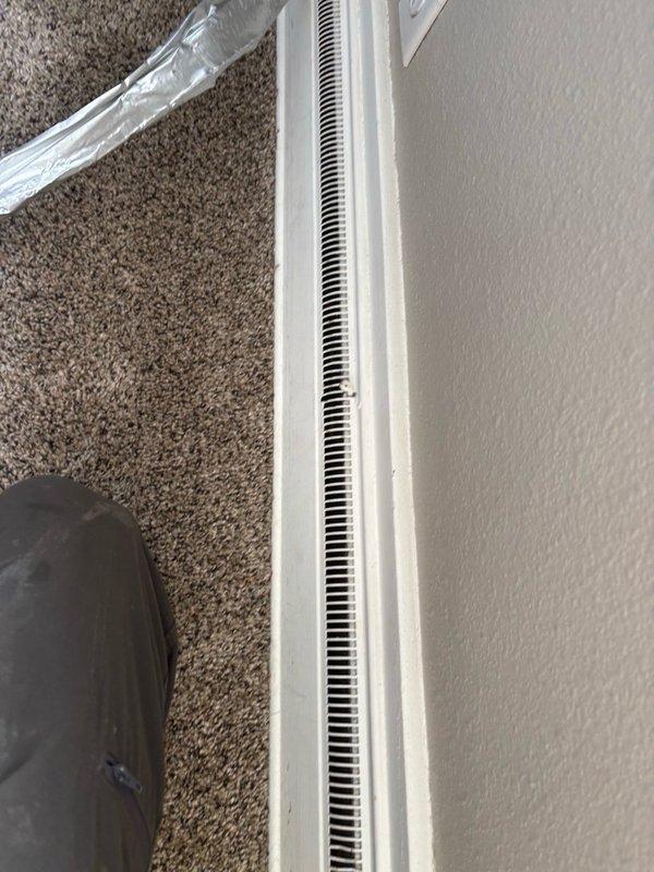 Completed comprehensive duct cleaning service addressing significant dust and lint accumulation throughout the HVAC system. Cleaned and serviced 15 openings including both supply and return ducts, removing heavy debris buildup and discoloration from interior duct surfaces. All vents were thoroughly cleaned and cleared to restore proper airflow and system efficiency.