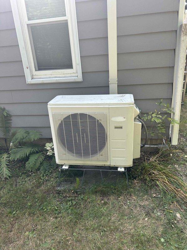 Responded to refrigerant leak on mini-split system where UV dye from previous service indicated leaking flared fittings at the outdoor unit. Properly tightened flare connections, performed nitrogen pressure test to verify leak repair, and evacuated system to manufacturer specifications. Recharged system to factory specifications and performed operational testing to confirm proper function of equipment.