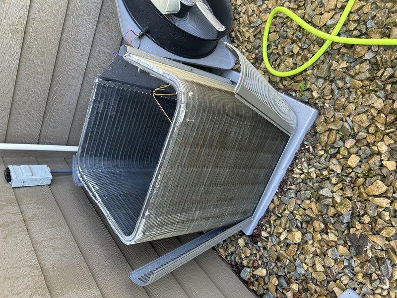 Performed comprehensive air conditioning tune-up and maintenance inspection per service agreement. Tested system operation and verified air filter condition, confirmed condensate drain was clear and flowing properly. Cleaned outdoor condenser coil, inspected all exterior components, and measured refrigerant pressures and temperatures to confirm system operating within manufacturer specifications with proper temperature differential in conditioned space.