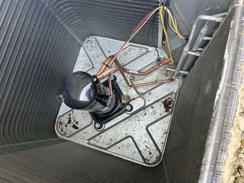 Performed comprehensive air conditioning tune-up and maintenance inspection per service agreement. Tested system operation and verified air filter condition, confirmed condensate drain was clear and flowing properly. Cleaned outdoor condenser coil, inspected all exterior components, and measured refrigerant pressures and temperatures to confirm system operating within manufacturer specifications with proper temperature differential in conditioned space.