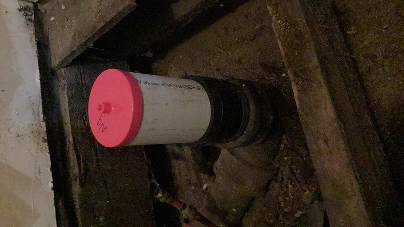 Responded to a drain stoppage issue in a sewer line up to 4" diameter. Upon arrival, performed mechanical root removal from the main sewer line using drain cleaning equipment, extending up to 150 feet. Located and addressed a critical junction point where the lateral sewer line connects to the main, which had significant root intrusion causing the blockage. Successfully cleared all root obstructions from the entire pipe run using mechanical cable machines, restoring proper drainage flow. This follow-up service was coordinated to allow for planned flooring installation work to proceed.