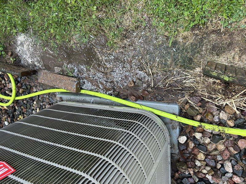 Completed comprehensive air conditioning tune-up on 10+ year old system, including operational testing, condensate drain inspection, furnace blower compartment check, and condenser coil cleaning. Discovered significant deterioration of outdoor coil due to pet urine damage, though system is currently maintaining adequate cooling performance. Coordinated with service advisor to provide replacement unit pricing options for customer consideration.