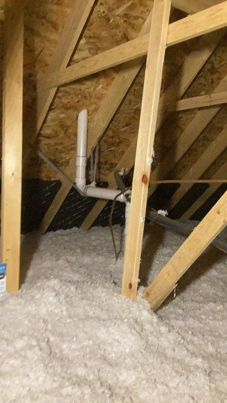 Conducted phone follow-up regarding European wall-hung radiator installation for basement remodel project. Discussed framing requirements and stud specifications with contractor to accommodate wall-mounted radiator units. Performed site documentation of attic space to assess plumbing vent routing and structural considerations for hydronic heating system integration, scheduling future installation appointment upon completion of rough framing.