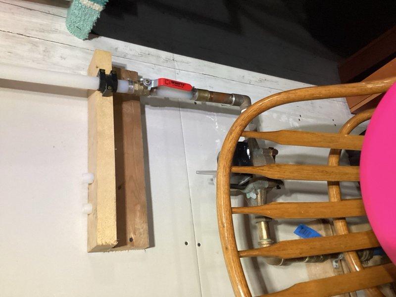 Conducted plumbing inspection and provided estimates for multiple fixture repairs. Assessed two shower cartridges requiring replacement in upper and lower level bathrooms and evaluated kitchen faucet installation requirements. Identified corroded drain assembly in master bathroom requiring future attention. Documented existing plumbing conditions including exposed brass piping with shutoff valves and bathroom sink fixtures. Provided comprehensive estimates for cartridge replacements, faucet installation, and recommended future repairs and maintenance to address corroded drain components.