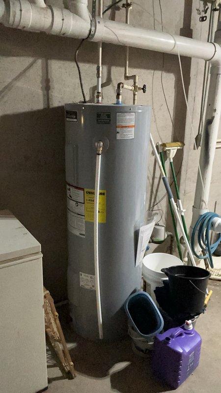 Completed comprehensive annual plumbing inspection of residential property. Inspected water heater unit, associated plumbing connections, shut-off valves, and supply lines in basement mechanical room, verifying proper operation and condition of all components. All systems found to be functioning within normal parameters with no immediate repairs required.