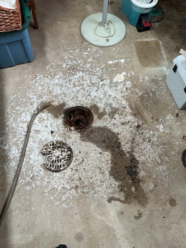Responded to main sewer line backup in basement. Located blockage at 28 feet in main line and cleared obstruction using professional drain cleaning equipment. Performed video camera inspection of line after cleaning to verify complete clearance and assess pipe condition. Customer able to resume normal use of plumbing system.