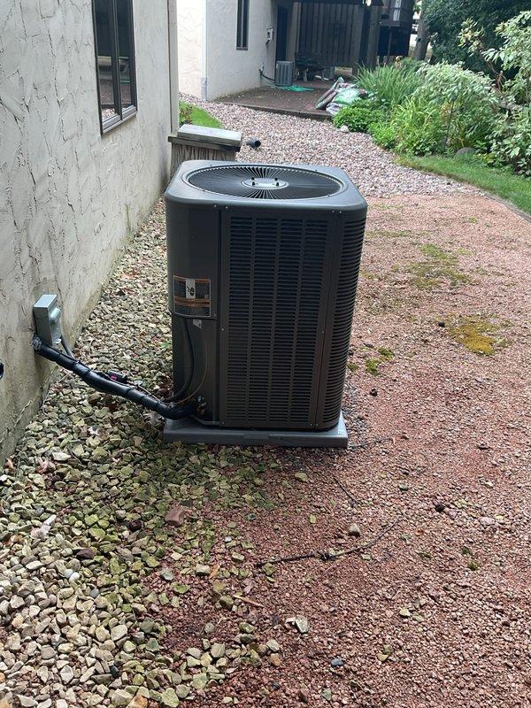 Completed comprehensive AC tune-up on one-year-old residential air conditioning system. Unit was operating within normal parameters at time of inspection. Performed standard maintenance procedures including system evaluation, component inspection, and operational testing as documented on tune-up form, with all findings indicating proper equipment function.